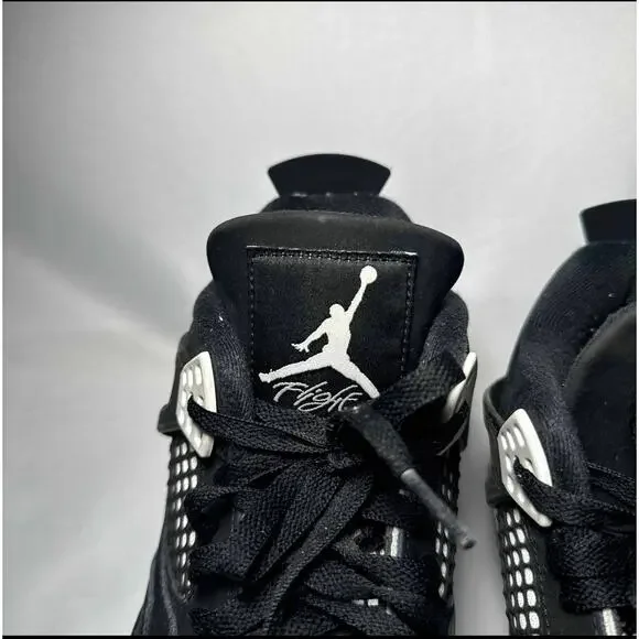 Size 10 - Nike Air Jordan 4 Retro White Thunder Men's Shoes